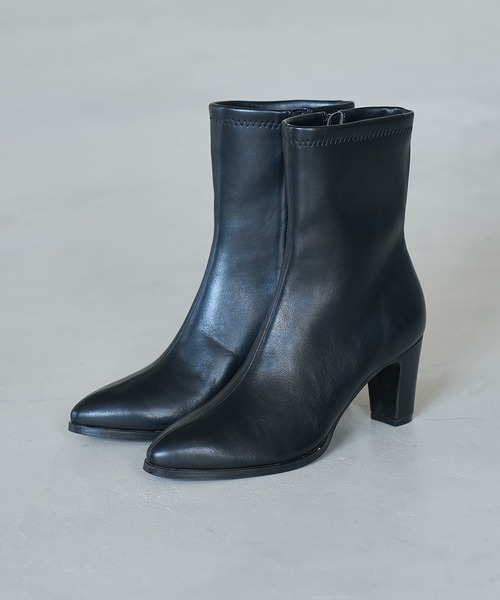 Juze(ジュゼ)の「【2WAY】ロングカバー付きショートブーツ(ブーツ・レディース・ブラック/ダークブラウン・L/M/S)」の4枚目の写真