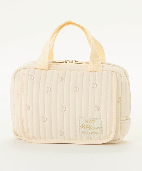 petit main（プティマイン）の「総柄刺繍マルチポーチ（その他ベビー用品・キッズ・ライトピンク/アイボリー/ライトグリーン・FREE）」の2枚目の写真