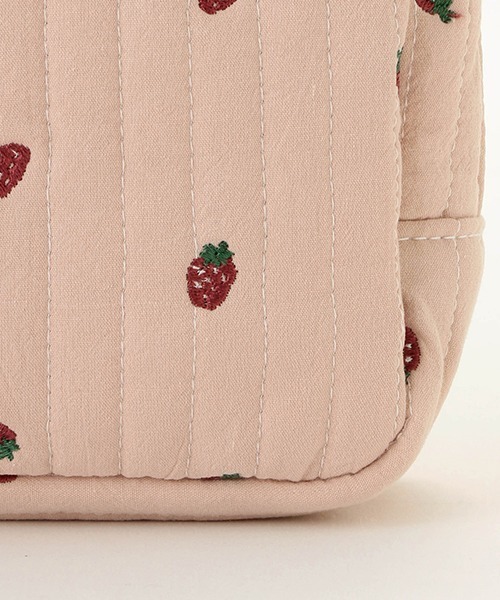 petit main（プティマイン）の「総柄刺繍マルチポーチ（その他ベビー用品・キッズ・ライトピンク/アイボリー/ライトグリーン・FREE）」の5枚目の写真