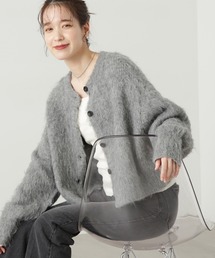 N.（N. Natural Beauty Basic） | ◆クルーネックフェザーカーディガン(カーディガン/ボレロ)