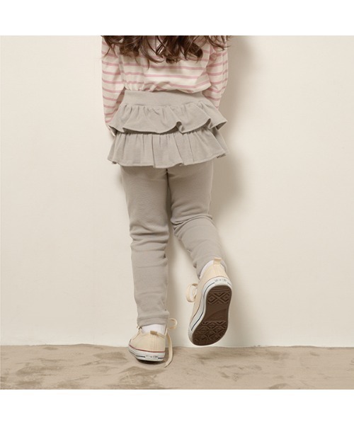 Lycee mine（リセマイン）の「【エニウェアシリーズ】フリルフリルスリムパンツ（その他パンツ・キッズ・ベビーピンク/ブラック/モカ/サックスブルー/ライトベージュ/グレイッシュベージュ/パープル系その他・140cm/130cm/110cm/120cm/100cm）」の21枚目の写真