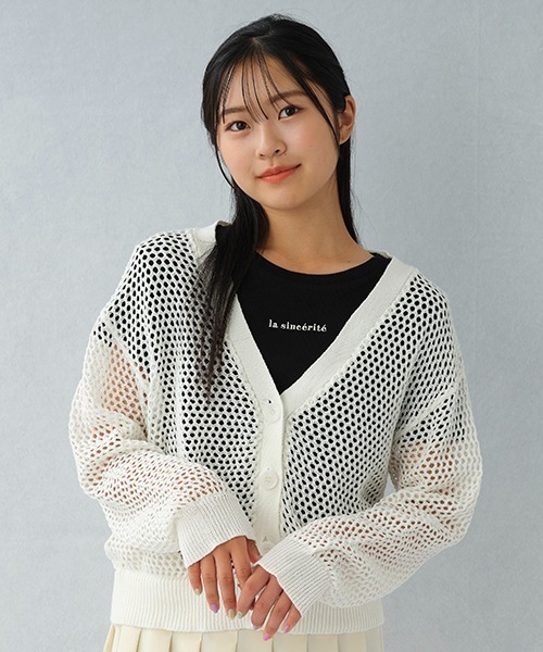 jonnlynx メッシュカーディガン　24ss Jonnlynx ジョンリンクス 24ss メッシュカーディガン - メルカリ