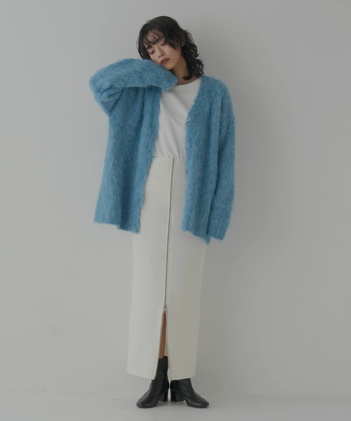 hellam（へラム）の「フロントジップタイトスカート（スカート・レディース・レッド/オフホワイト/ブラック/チャコールグレー/ブラウン・FREE）」の2枚目の写真