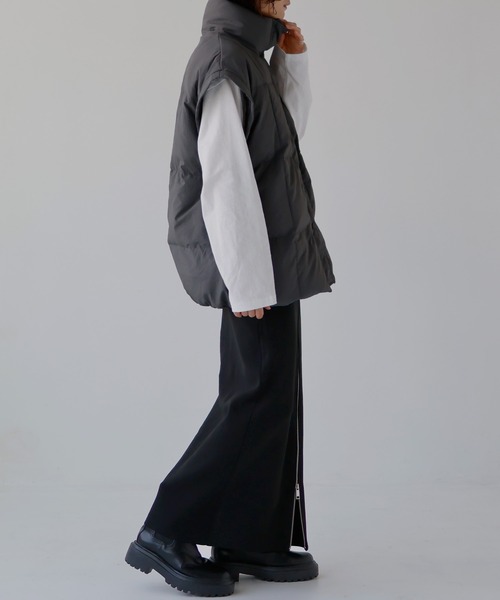 hellam（へラム）の「フロントジップタイトスカート（スカート・レディース・レッド/オフホワイト/ブラック/チャコールグレー/ブラウン・FREE）」の15枚目の写真