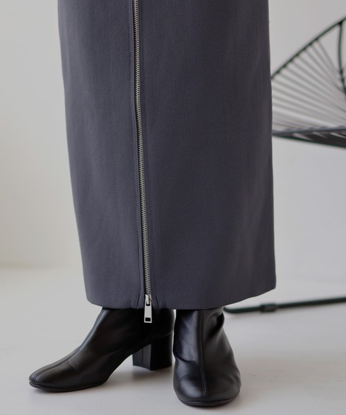 hellam（へラム）の「フロントジップタイトスカート（スカート・レディース・レッド/オフホワイト/ブラック/チャコールグレー/ブラウン・FREE）」の7枚目の写真