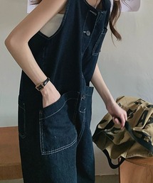 ANOTHER S（アナザーエス）の「デニムオールインワンパンツ（つなぎ