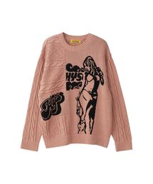 ヒステリックグラマー　セーター　ヤンキー　ピンク HYSTERIC GLAMOUR（ヒステリックグラマー）｜ニット/セーター