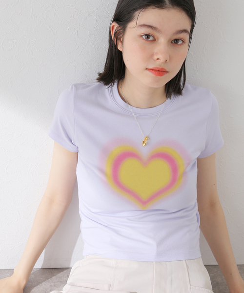 JOINT WORKS(ジョイントワークス)の「ハートロゴTシャツ(Tシャツ/カットソー・レディース・ホワイト/パープル/ブルー系その他・FREE)」の1枚目の写真