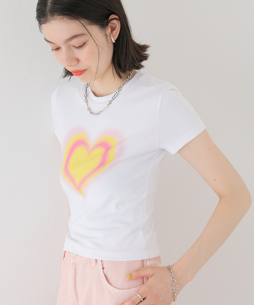 JOINT WORKS(ジョイントワークス)の「ハートロゴTシャツ(Tシャツ/カットソー・レディース・ホワイト/パープル/ブルー系その他・FREE)」の2枚目の写真