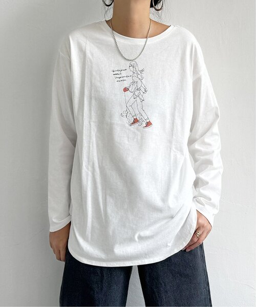 LBC(エルビーシー)の「GIRLプリントロンT(Tシャツ/カットソー・レディース・ホワイト/チャコールグレー/ベージュ/その他35・M/L)」の17枚目の写真