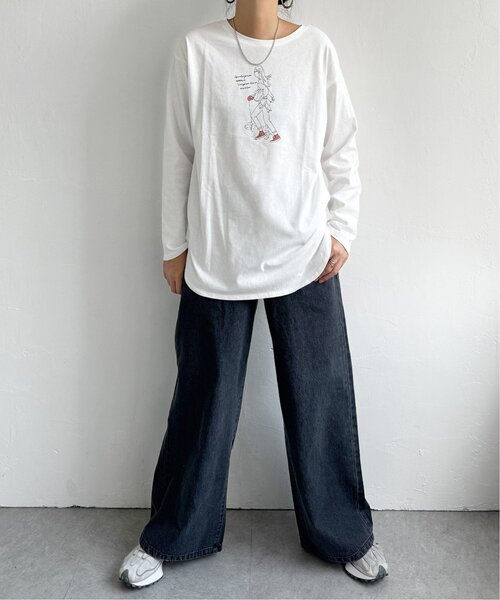 LBC(エルビーシー)の「GIRLプリントロンT(Tシャツ/カットソー・レディース・ホワイト/チャコールグレー/ベージュ/その他35・M/L)」の18枚目の写真