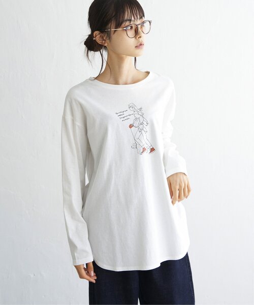 LBC(エルビーシー)の「GIRLプリントロンT(Tシャツ/カットソー・レディース・ホワイト/チャコールグレー/ベージュ/その他35・M/L)」の19枚目の写真