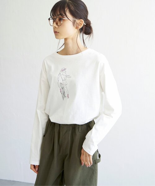 LBC(エルビーシー)の「GIRLプリントロンT(Tシャツ/カットソー・レディース・ホワイト/チャコールグレー/ベージュ/その他35・M/L)」の7枚目の写真