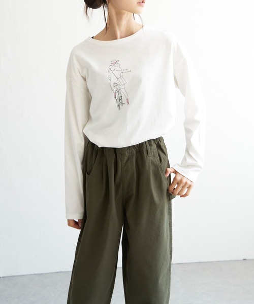 LBC(エルビーシー)の「GIRLプリントロンT(Tシャツ/カットソー・レディース・ホワイト/チャコールグレー/ベージュ/その他35・M/L)」の13枚目の写真