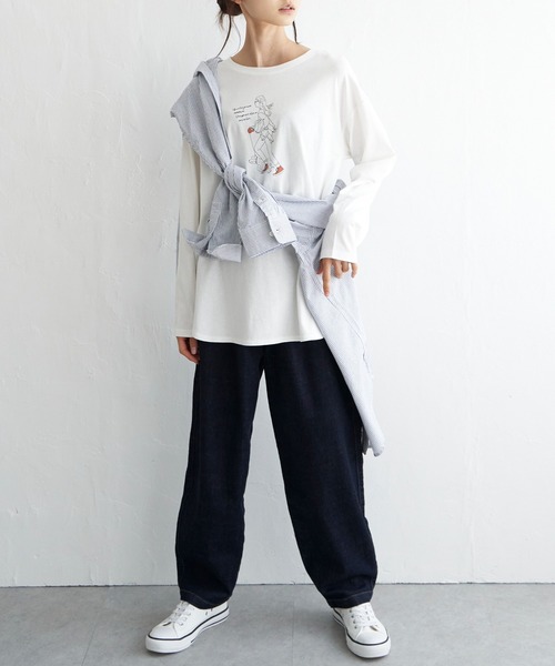 LBC(エルビーシー)の「GIRLプリントロンT(Tシャツ/カットソー・レディース・ホワイト/チャコールグレー/ベージュ/その他35・M/L)」の10枚目の写真