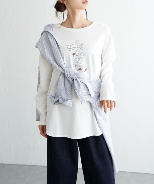 LBC(エルビーシー)の「GIRLプリントロンT(Tシャツ/カットソー・レディース・ホワイト/チャコールグレー/ベージュ/その他35・M/L)」の16枚目の写真