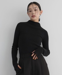 hellam | アームウォーマー風　タートルリブニット(ニット/セーター)