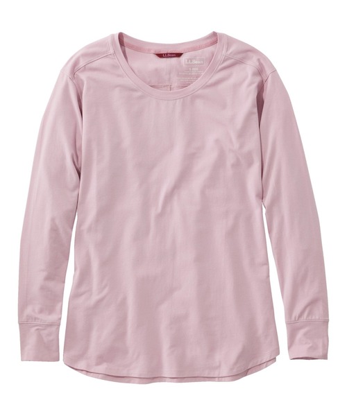 L.L.Bean(エルエルビーン)の「ビヨンド・ソフト・ティ、長袖 米国フィット・プチ(Tシャツ/カットソー・レディース・グリーン/ブラック/ライトアッシュグレー/モーブ系/ライラック/ネイビー・LARGE/SMALL/MEDIUM/X-SMALL)」の6枚目の写真
