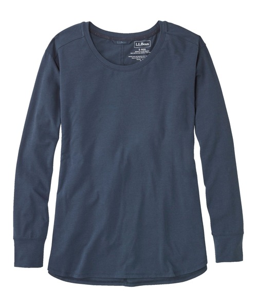 L.L.Bean(エルエルビーン)の「ビヨンド・ソフト・ティ、長袖 米国フィット・プチ(Tシャツ/カットソー・レディース・グリーン/ブラック/ライトアッシュグレー/モーブ系/ライラック/ネイビー・LARGE/SMALL/MEDIUM/X-SMALL)」の4枚目の写真