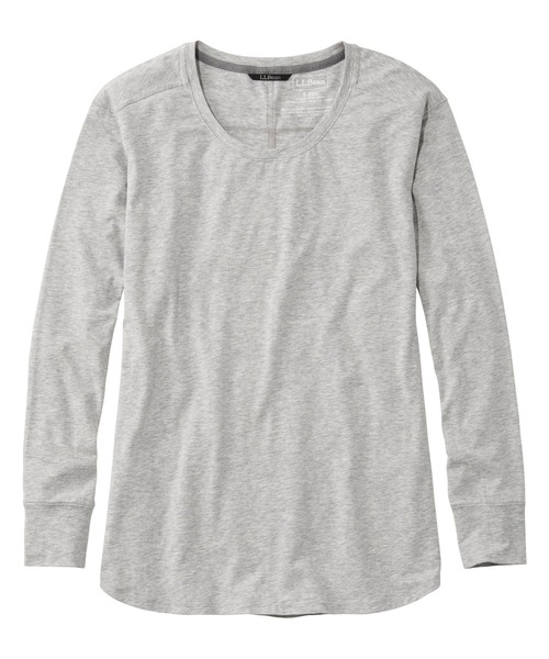 L.L.Bean(エルエルビーン)の「ビヨンド・ソフト・ティ、長袖 米国フィット・プチ(Tシャツ/カットソー・レディース・グリーン/ブラック/ライトアッシュグレー/モーブ系/ライラック/ネイビー・LARGE/SMALL/MEDIUM/X-SMALL)」の1枚目の写真