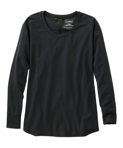 L.L.Bean(エルエルビーン)の「ビヨンド・ソフト・ティ、長袖 米国フィット・プチ(Tシャツ/カットソー・レディース・グリーン/ブラック/ライトアッシュグレー/モーブ系/ライラック/ネイビー・LARGE/SMALL/MEDIUM/X-SMALL)」の2枚目の写真