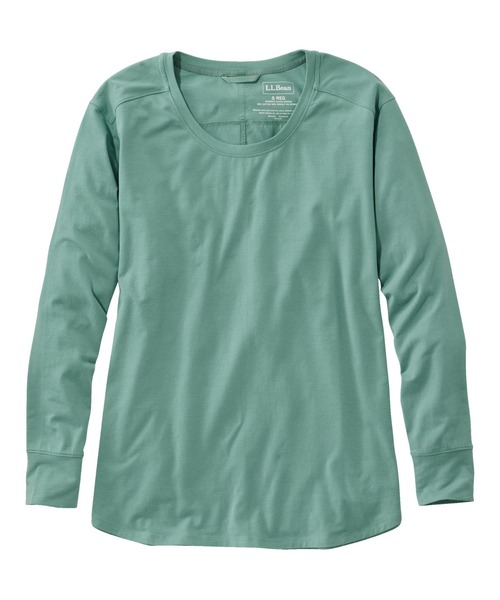 L.L.Bean(エルエルビーン)の「ビヨンド・ソフト・ティ、長袖 米国フィット・プチ(Tシャツ/カットソー・レディース・グリーン/ブラック/ライトアッシュグレー/モーブ系/ライラック/ネイビー・LARGE/SMALL/MEDIUM/X-SMALL)」の7枚目の写真