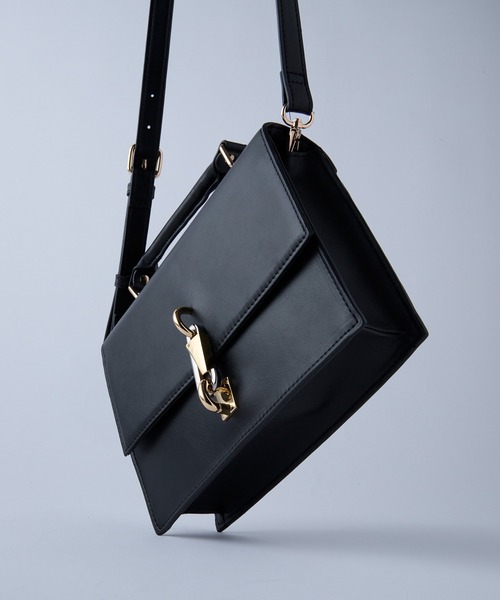 Metal Hook Mini Shoulder Bag/メタルフック 合皮 スクエアミニ