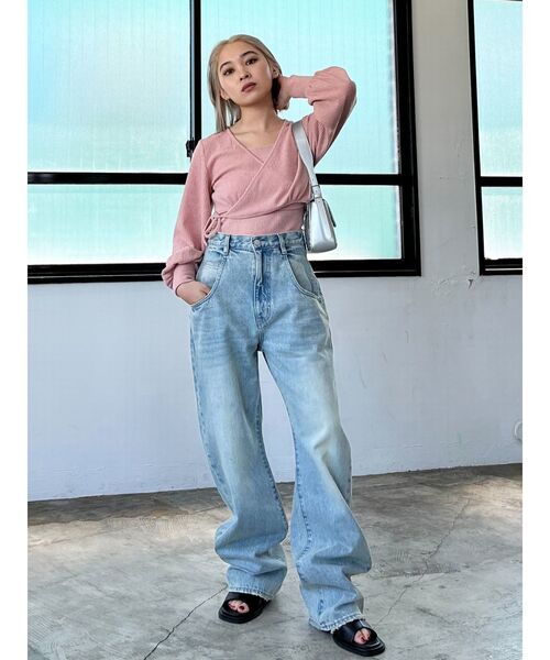 EMODA（エモダ）の「PUFF LAYERED TOPS（Tシャツ/カットソー・レディース・ブラック/グレー/アイボリー/ピンク・FREE）」の20枚目の写真