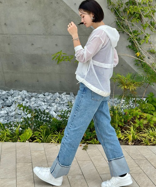 deux amour（ドゥーザムール）の「メッシュパーカー（パーカー・レディース・ホワイト/ブラック・FREE）」の15枚目の写真