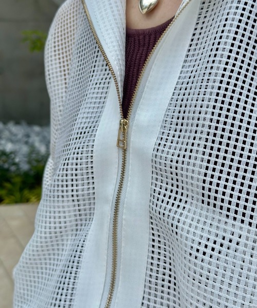 deux amour（ドゥーザムール）の「メッシュパーカー（パーカー・レディース・ホワイト/ブラック・FREE）」の11枚目の写真