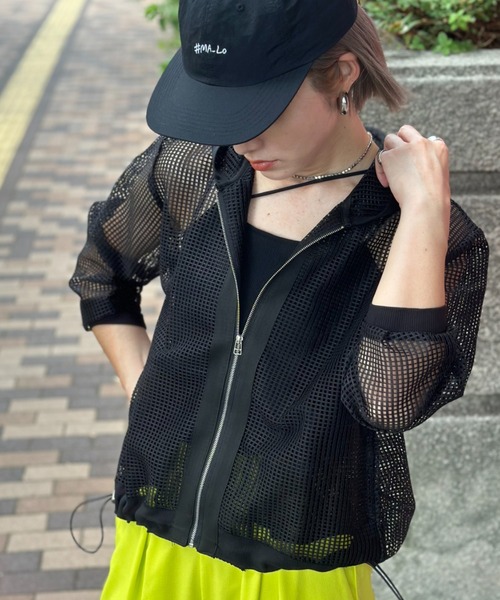 deux amour（ドゥーザムール）の「メッシュパーカー（パーカー・レディース・ホワイト/ブラック・FREE）」の16枚目の写真