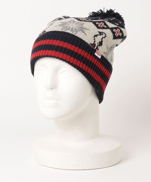 CHUMS（チャムス）の「【CHUMS】Booby Snow Knit Cap（ニットキャップ/ビーニー・メンズ・ネイビー/ベージュ・FREE）」の4枚目の写真