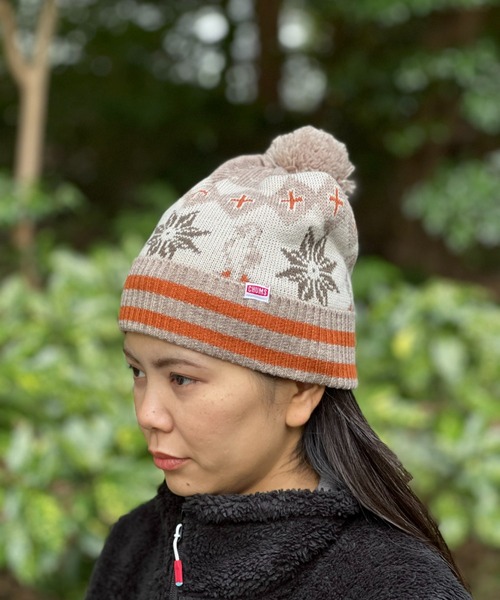 CHUMS（チャムス）の「【CHUMS】Booby Snow Knit Cap（ニットキャップ/ビーニー・メンズ・ネイビー/ベージュ・FREE）」の10枚目の写真