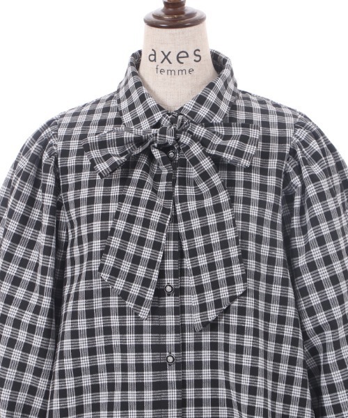 axes femme(アクシーズファム)の「リボン付ボリューム袖ブラウス(シャツ/ブラウス・レディース・モカ/ホワイト/ブラック・FREE)」の17枚目の写真