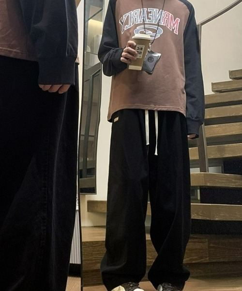 BASQUE magenta（バスクマゼンタ）の「バルーンシルエットタックダーツワイドパンツ（スラックス・メンズ・ブラウン/ブラック・M/L）」の6枚目の写真