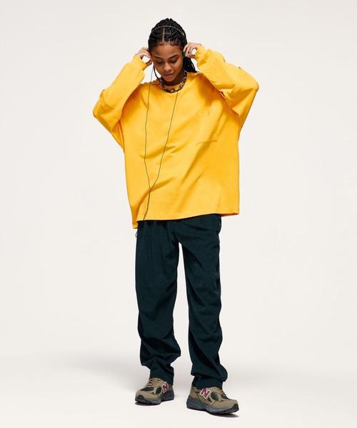 CORPUS TOKYO(コーパス トーキョー)の「ビッグシルエットフェイクレイヤードロンT(Tシャツ/カットソー・メンズ・グリーン/パープル/ライトグレー/イエロー/ホワイト/ブラック・3/1/2)」の10枚目の写真