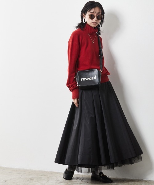 CHIC STYLE（シックスタイル）の「 裾チュールタックギャザーロングスカート ＜大きいサイズ有＞シックスタイル（スカート・レディース・ブラック/ブラウン・L/5L/LL/4L/M/3L）」の20枚目の写真