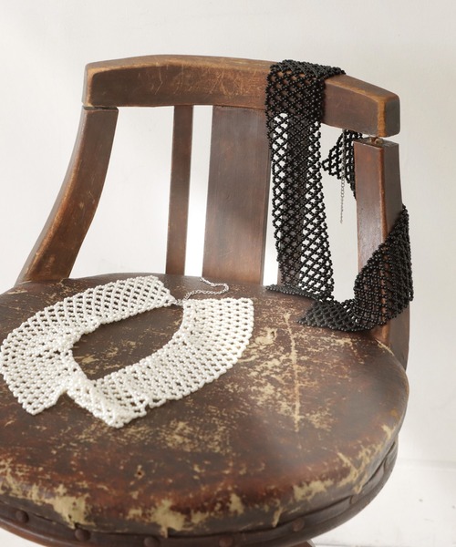 antiqua（アンティカ）の「ビーズ付け襟（付け襟・キッズ・ブラック/アイボリー・FREE）」の15枚目の写真