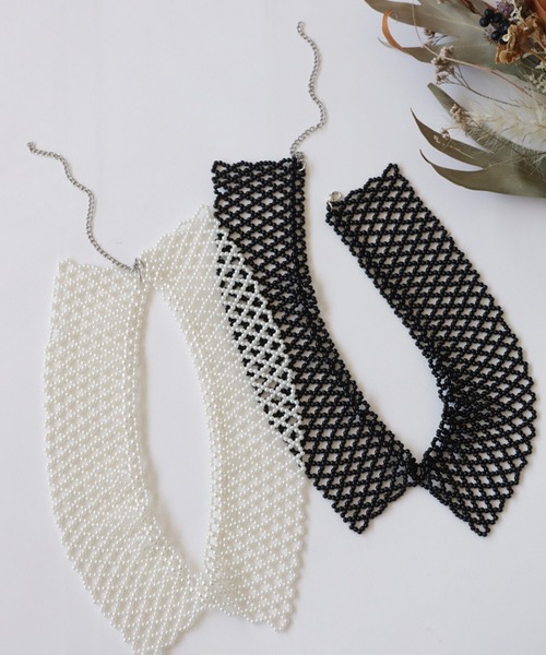 antiqua（アンティカ）の「ビーズ付け襟（付け襟・キッズ・ブラック/アイボリー・FREE）」の17枚目の写真