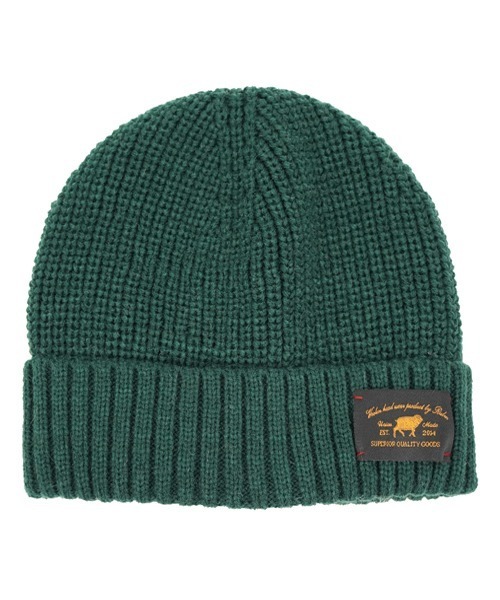 Ruben（ルーベン）の「WAPPEN RIB WATCH／ワッペンリブワッチ（ニットキャップ/ビーニー・レディース・ブラック/ベージュ/グレー/グリーン/アイボリー/マスタード・FREE）」の5枚目の写真