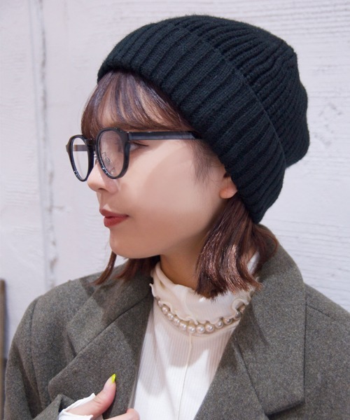 Ruben（ルーベン）の「WAPPEN RIB WATCH／ワッペンリブワッチ（ニットキャップ/ビーニー・レディース・ブラック/ベージュ/グレー/グリーン/アイボリー/マスタード・FREE）」の21枚目の写真