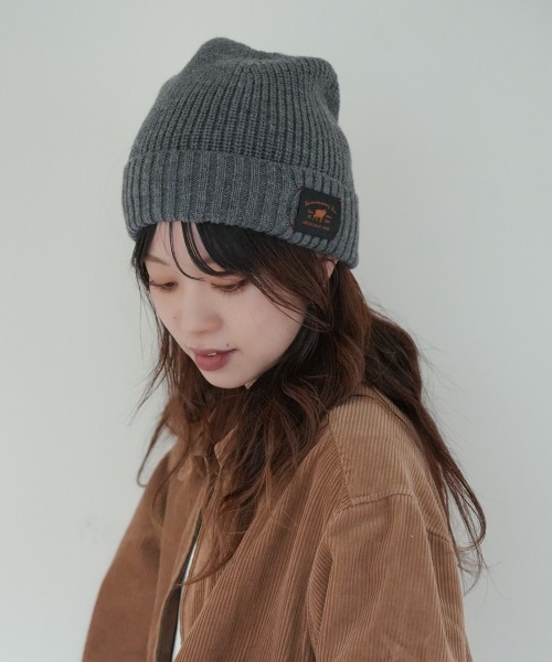 Ruben（ルーベン）の「WAPPEN RIB WATCH／ワッペンリブワッチ（ニットキャップ/ビーニー・レディース・ブラック/ベージュ/グレー/グリーン/アイボリー/マスタード・FREE）」の10枚目の写真