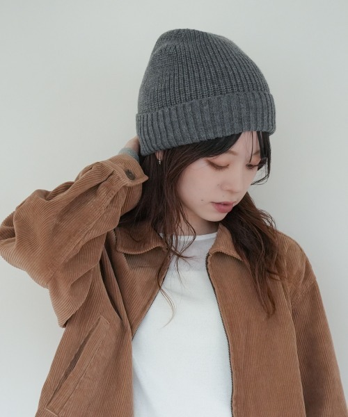Ruben（ルーベン）の「WAPPEN RIB WATCH／ワッペンリブワッチ（ニットキャップ/ビーニー・レディース・ブラック/ベージュ/グレー/グリーン/アイボリー/マスタード・FREE）」の13枚目の写真