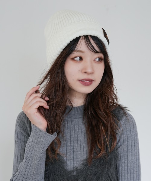 Ruben（ルーベン）の「WAPPEN RIB WATCH／ワッペンリブワッチ（ニットキャップ/ビーニー・レディース・ブラック/ベージュ/グレー/グリーン/アイボリー/マスタード・FREE）」の16枚目の写真