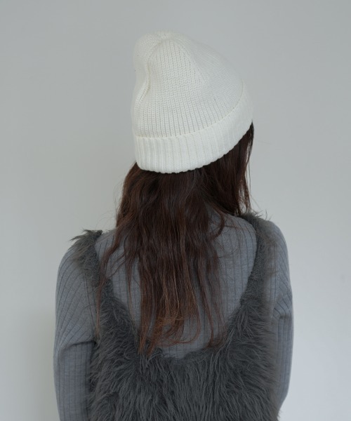 Ruben（ルーベン）の「WAPPEN RIB WATCH／ワッペンリブワッチ（ニットキャップ/ビーニー・レディース・ブラック/ベージュ/グレー/グリーン/アイボリー/マスタード・FREE）」の18枚目の写真