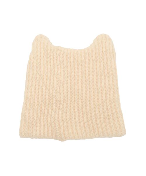 jouetie（ジュエティ）の「キャットイヤーニットキャップ（ニットキャップ/ビーニー・レディース・イエロー/アイボリー/ブラック・FREE）」の12枚目の写真
