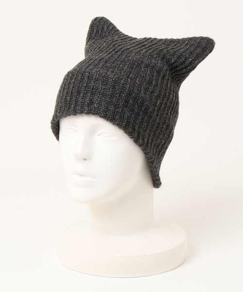 jouetie（ジュエティ）の「キャットイヤーニットキャップ（ニットキャップ/ビーニー・レディース・イエロー/アイボリー/ブラック・FREE）」の3枚目の写真