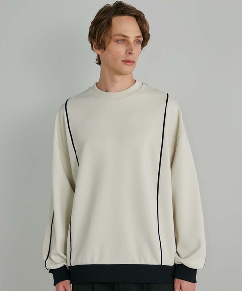 UNITED TOKYO（ユナイテッドトウキョウ）の「ヘムバイカラーダンボールCN（スウェット・メンズ・アイボリー/ブラック/ネイビー・2/1）」の7枚目の写真