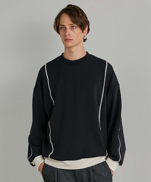 UNITED TOKYO（ユナイテッドトウキョウ）の「ヘムバイカラーダンボールCN（スウェット・メンズ・アイボリー/ブラック/ネイビー・2/1）」の18枚目の写真