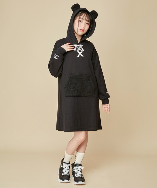 JENNI love（ジェニィラブ）の「【コットン100％】ボアポケットくま耳